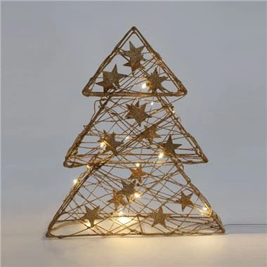 Metāla Ziemassvētku eglītes formas LED galda lampa